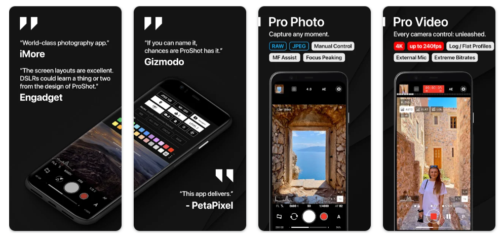 ProShot app for android phone